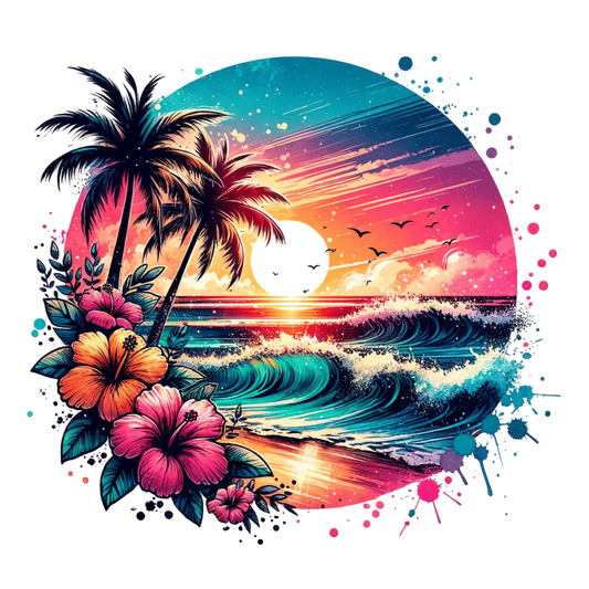 Bügelbild Tropical Beach #1 Fylou's Style