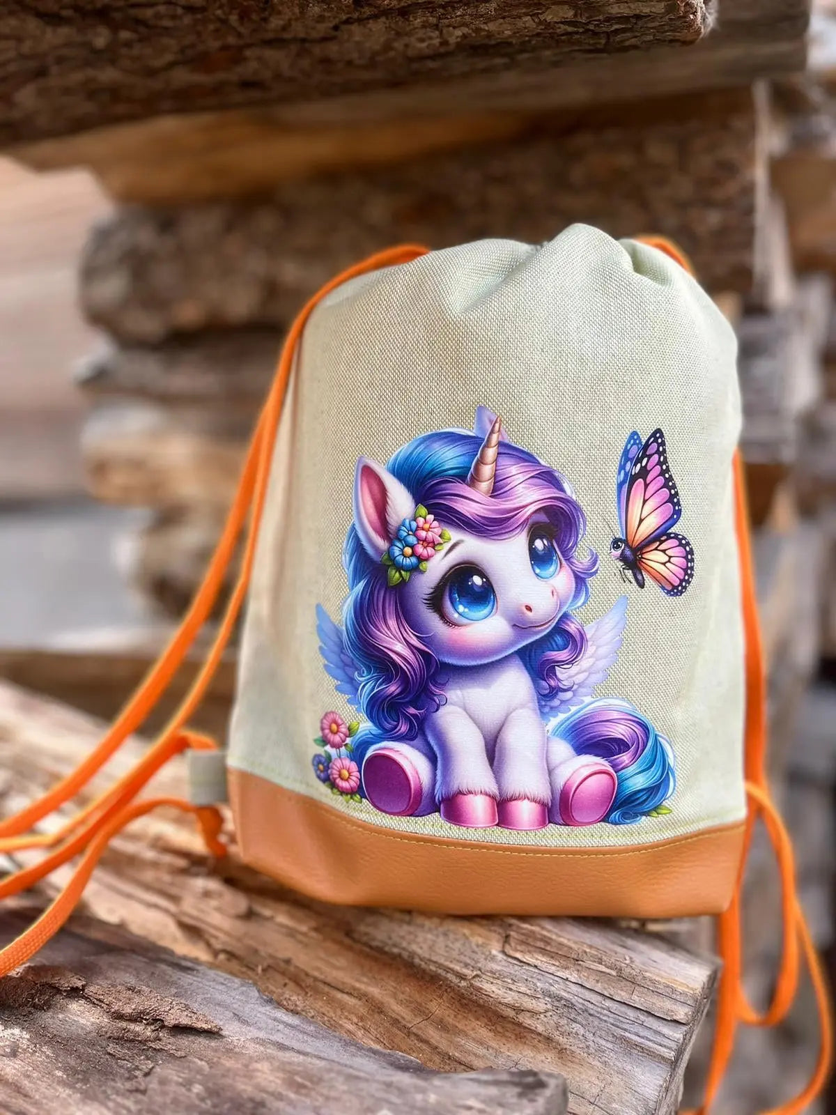 Bügelbild Einhorn mit Schmetterling #3 Fylou's Style