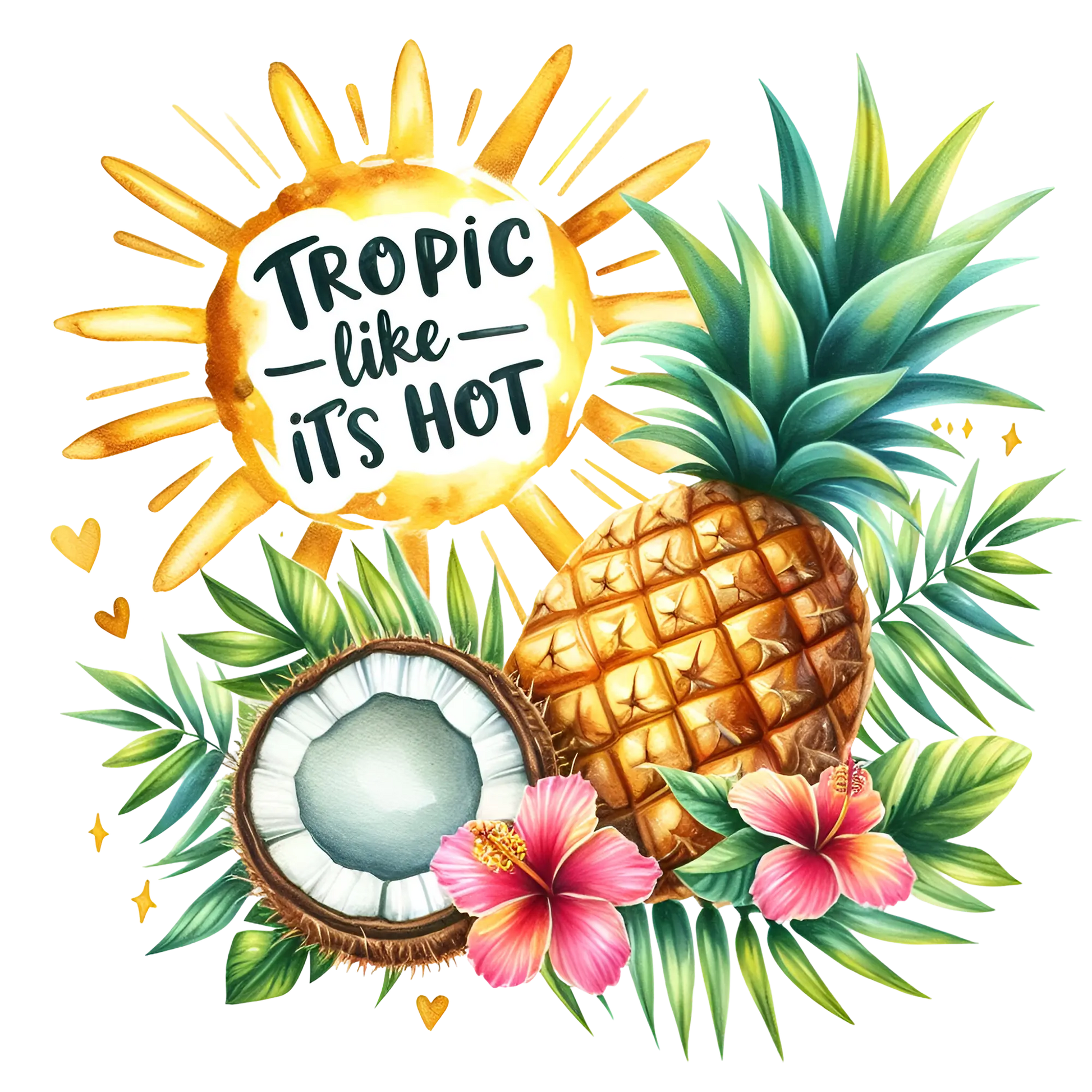 Bügelbild Summer tropic like hot Fylou's Style
