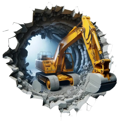 Bügelbild 3D Bagger #6 Fylou's Style