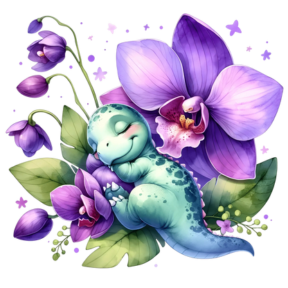 Bügelbild Dinobabys in Blumen #24 Fylou's Style