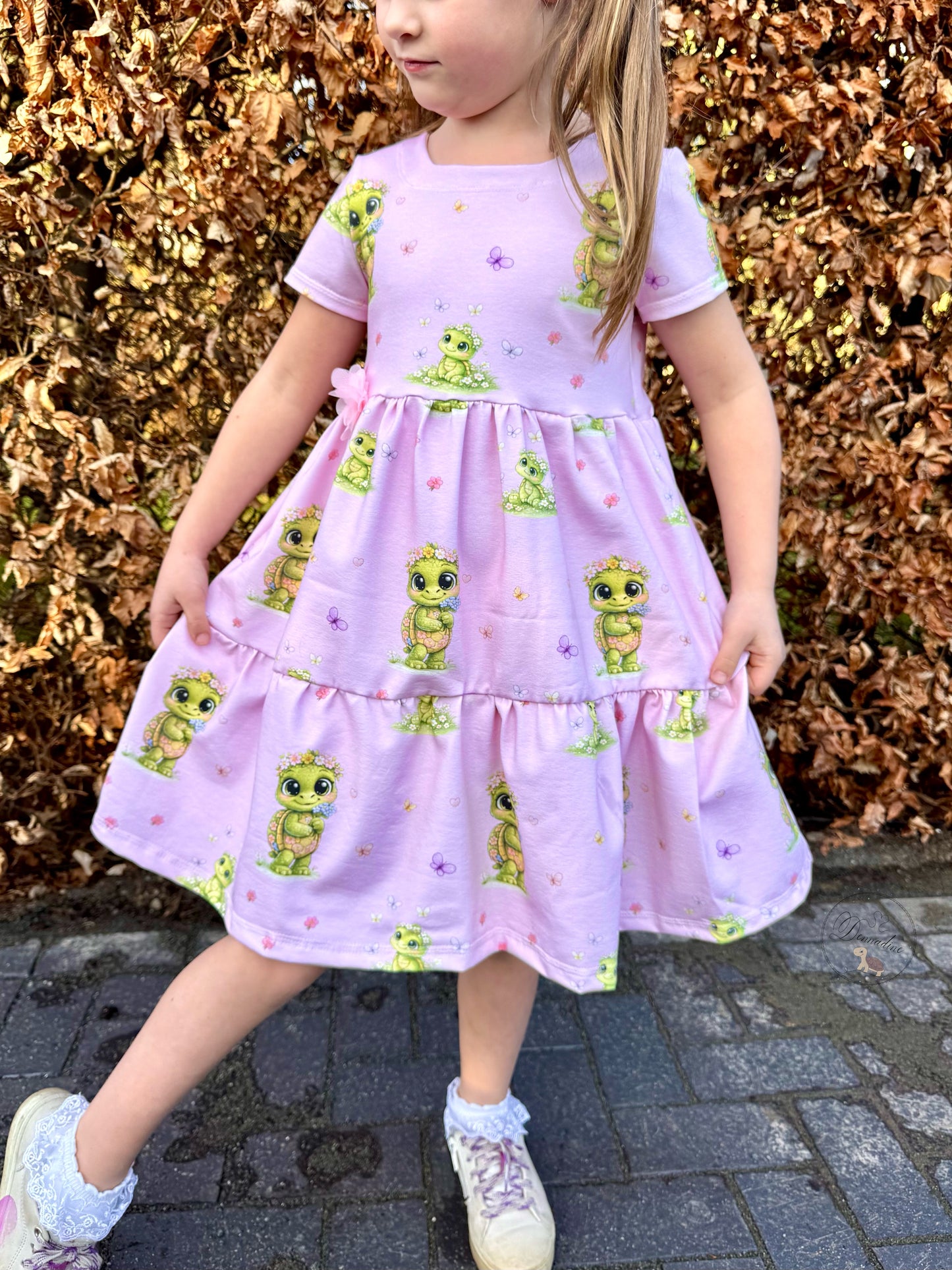 Kinderstoff Frühlingswiese Schildi Rosa