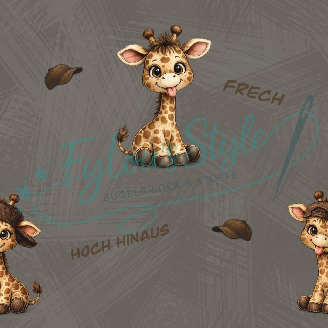 Kinderstoff Freche Giraffe