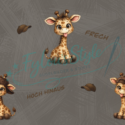 Kinderstoff Freche Giraffe