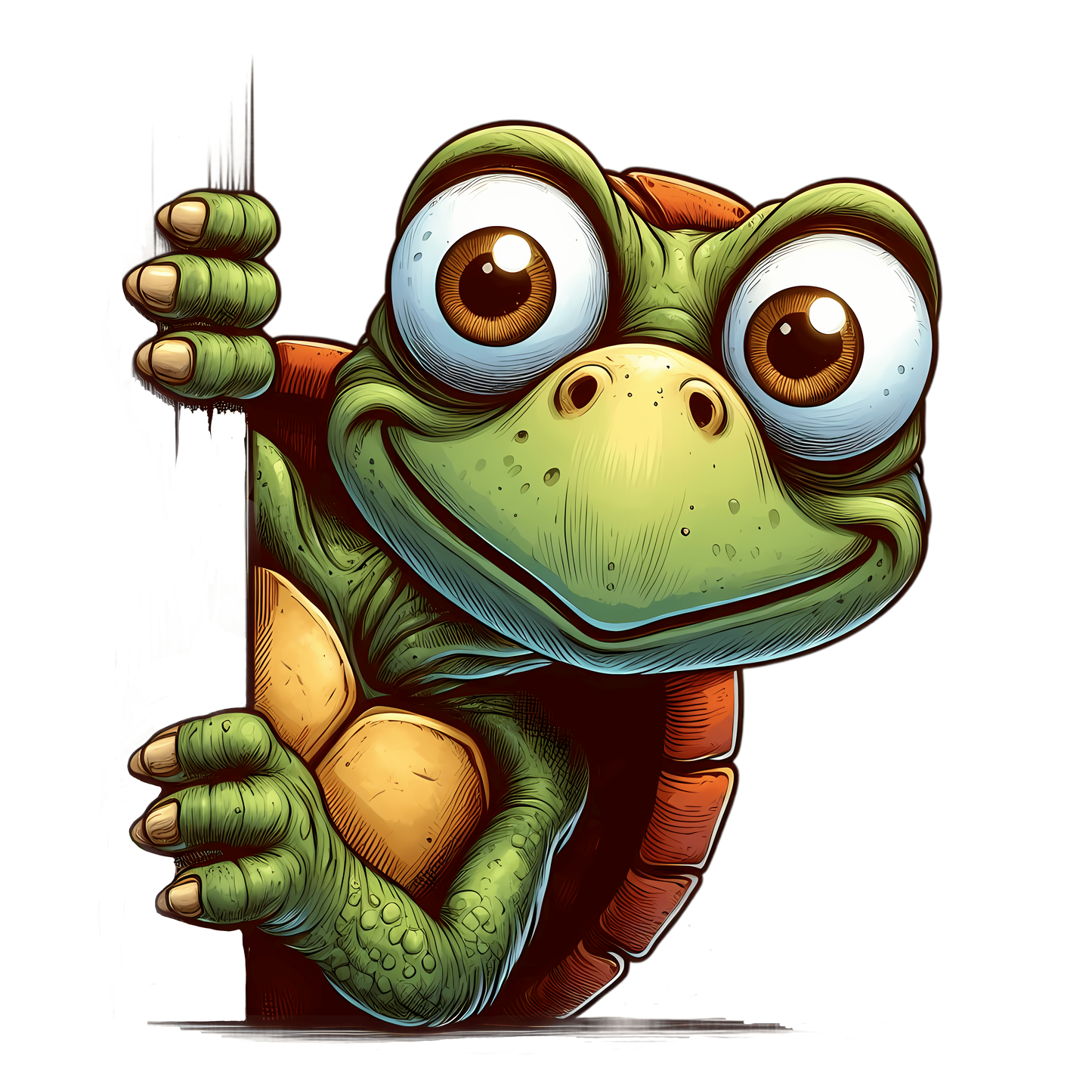 Bügelbild Freche guck guck Schildkröte