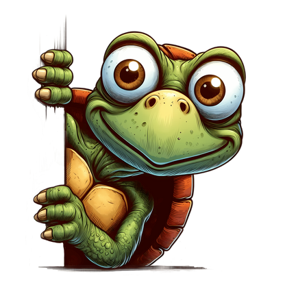Bügelbild Freche guck guck Schildkröte