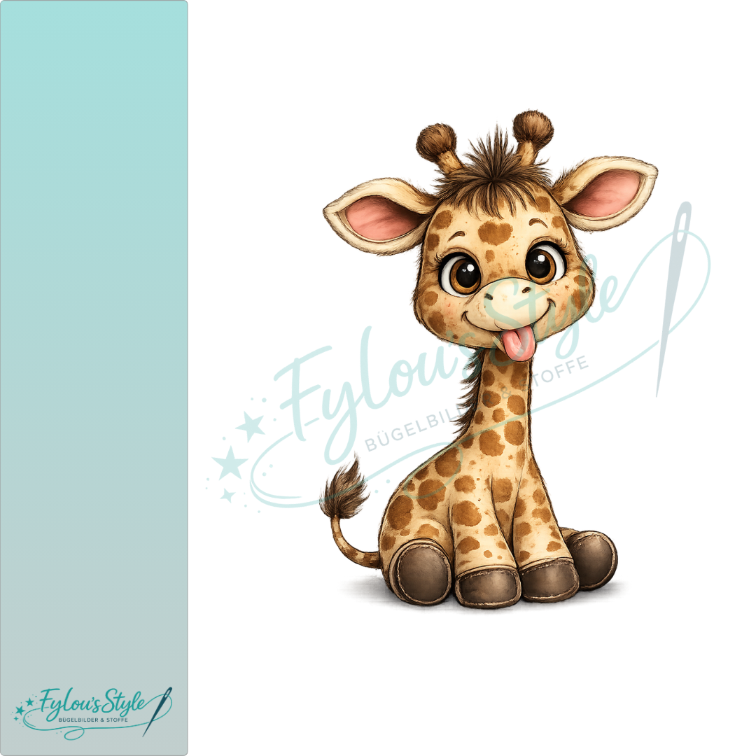 Bügelbild freche Giraffe