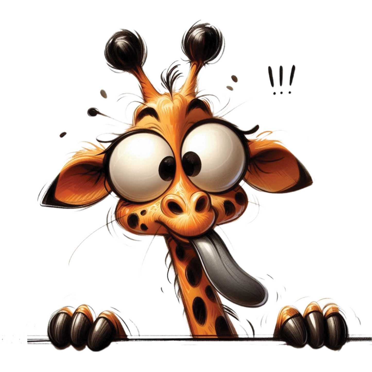 Bügelbild freche guck guck Giraffe