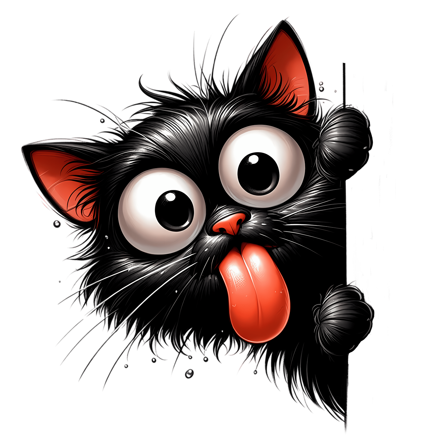 Bügelbildfreche guck guck Katze