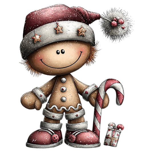 Bügelbild frecher Lebkuchen Junge