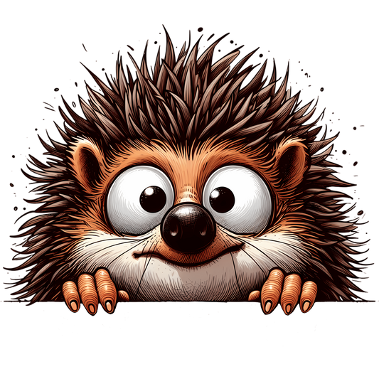 Bügelbild frecher guck guck Igel