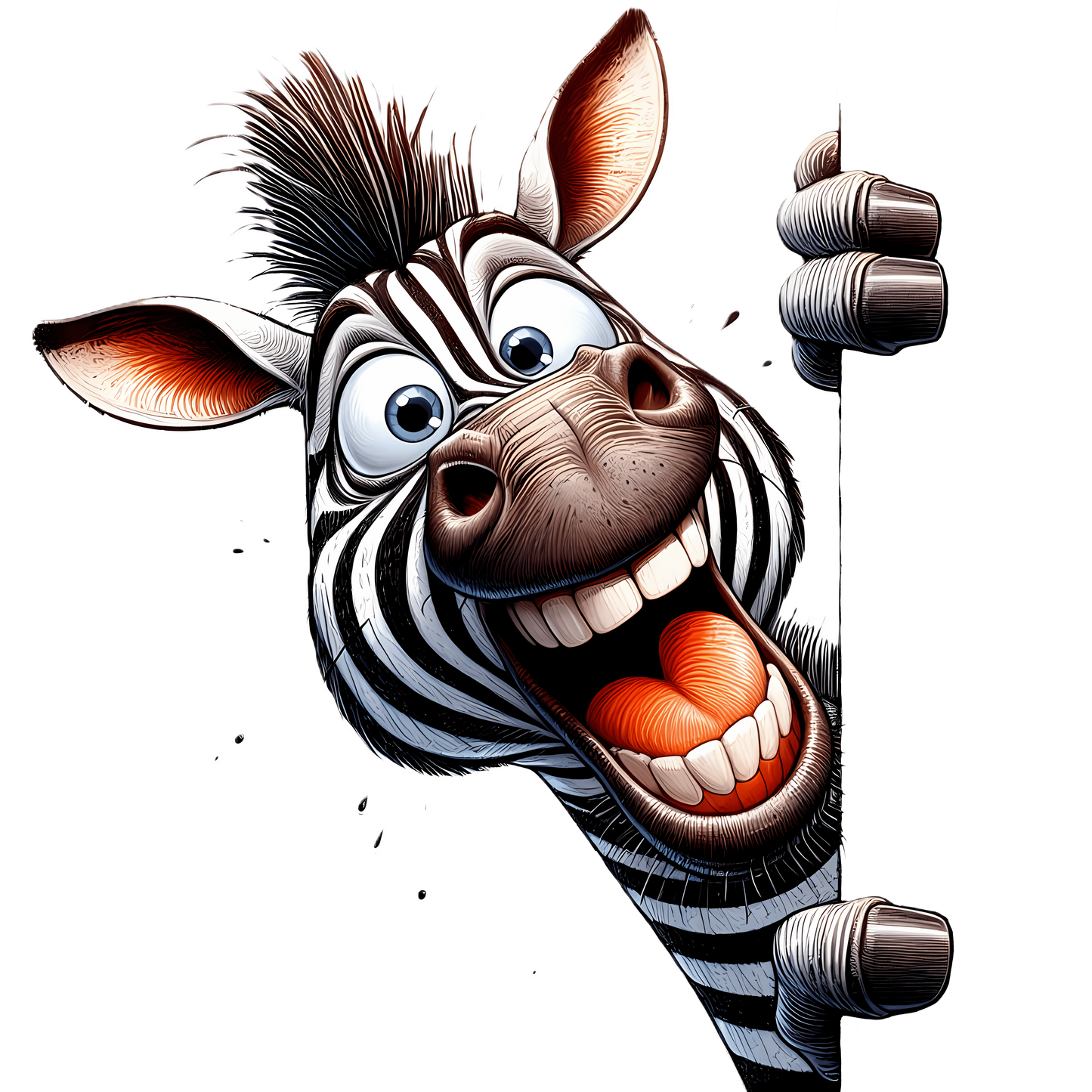 Bügelbild freches guck guck zebra