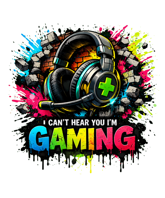 Bügelbild Gaming - Ich kann dich nicht hören, ich spiele