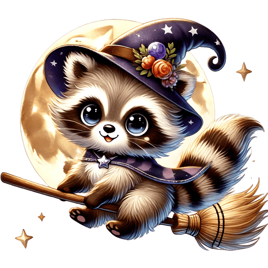Bügelbild gruseliger Halloween Waschbär #13
