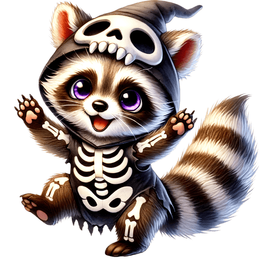 Bügelbild gruseliger Halloween Waschbär #3