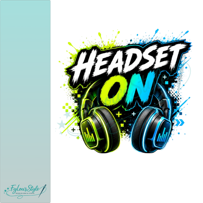 Bügelbild Headset On