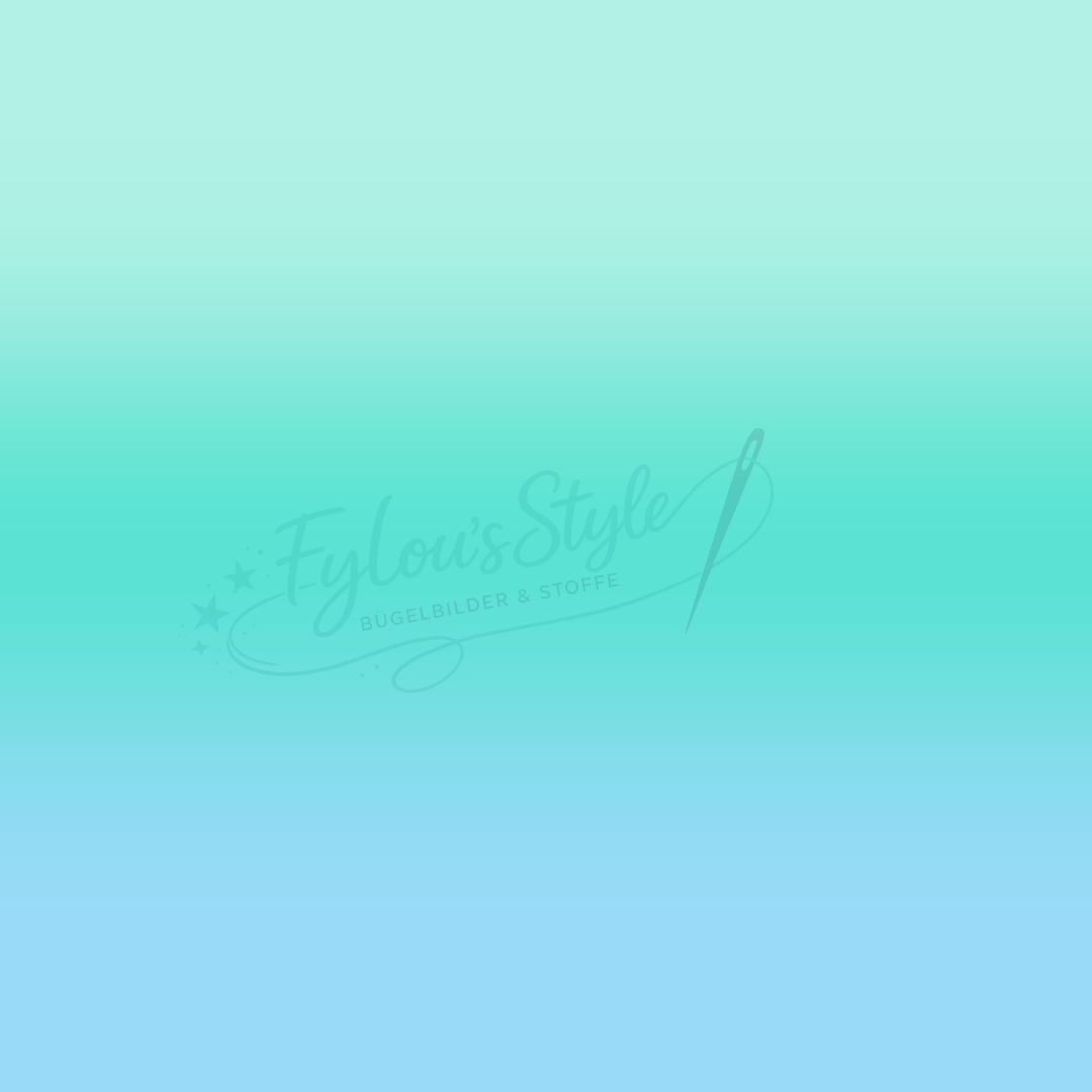 Panel Palm Sunset Helles Mint Verlauf Bio Jersey Überbreite