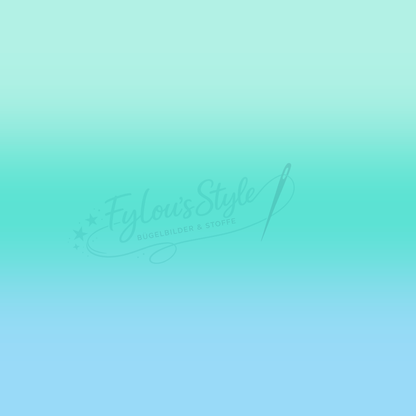 *B-Ware* Panel Palm Sunset Helles Mint Verlauf Bio Jersey Überbreite