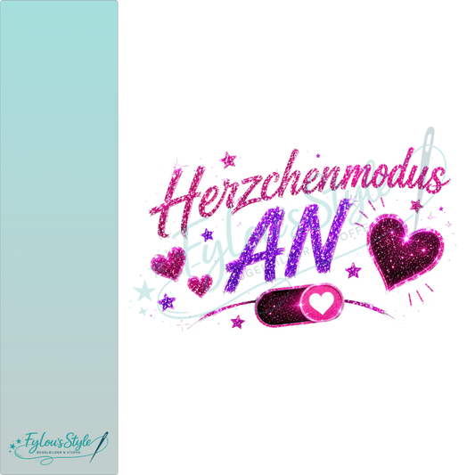 Bügelbild Herzchenmodus an