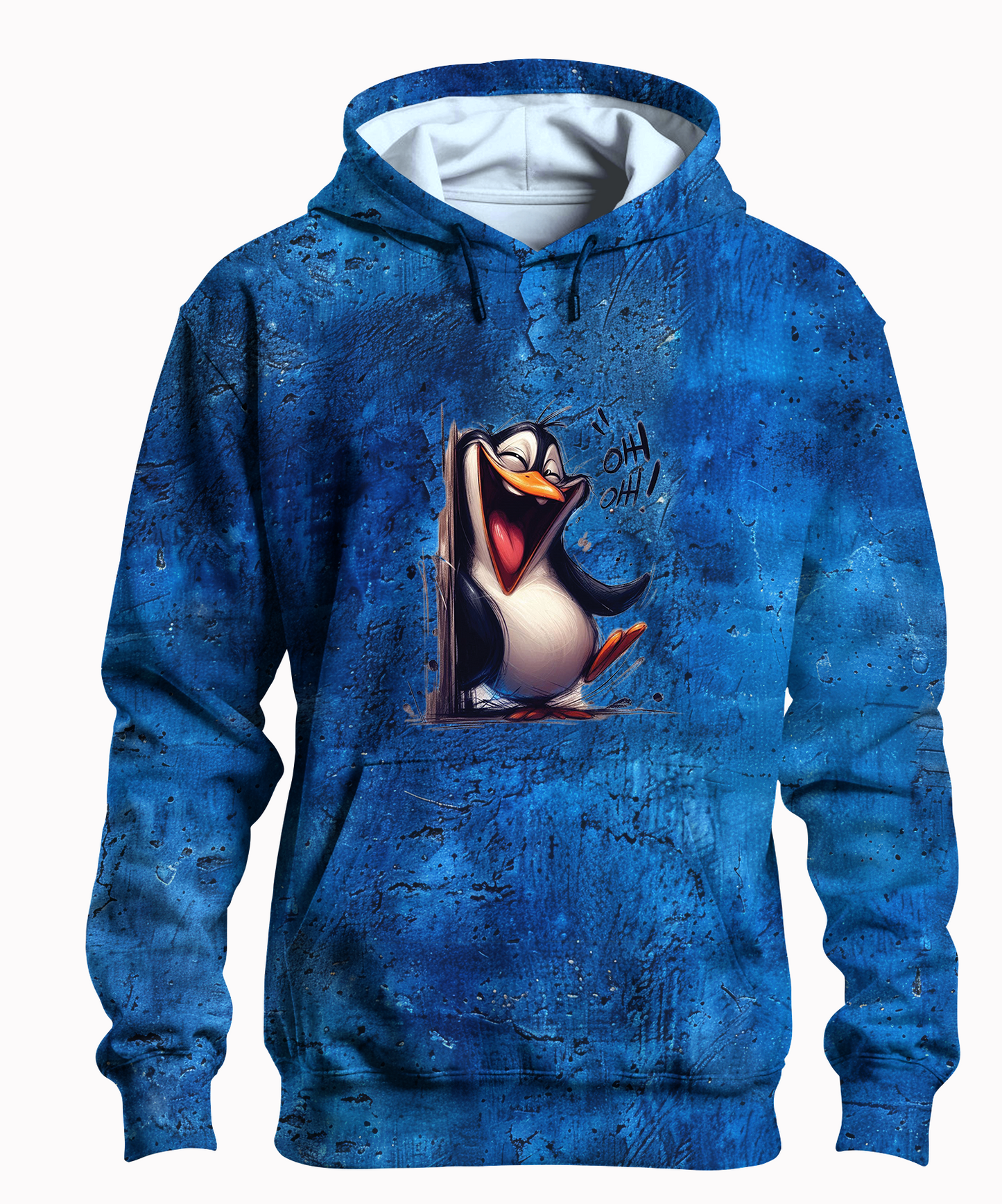 Bügelbild verrückter guck guck Pinguin