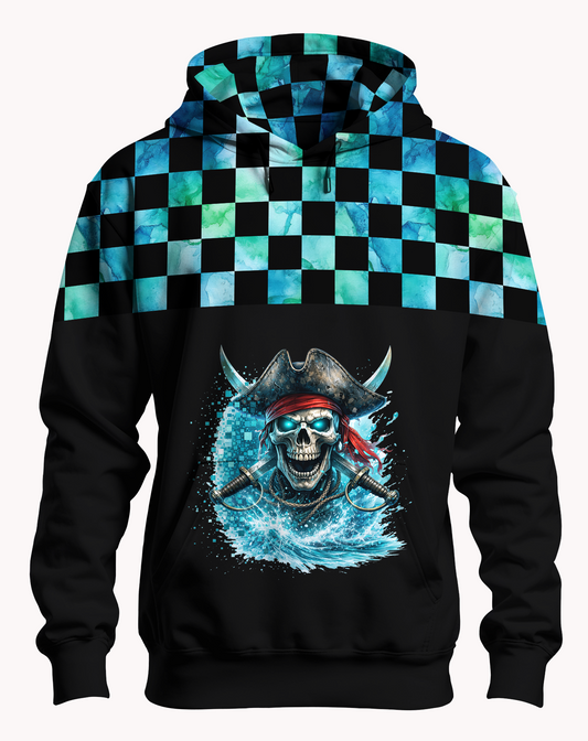 Bügelbild Pixel Splash  Skull Pirat