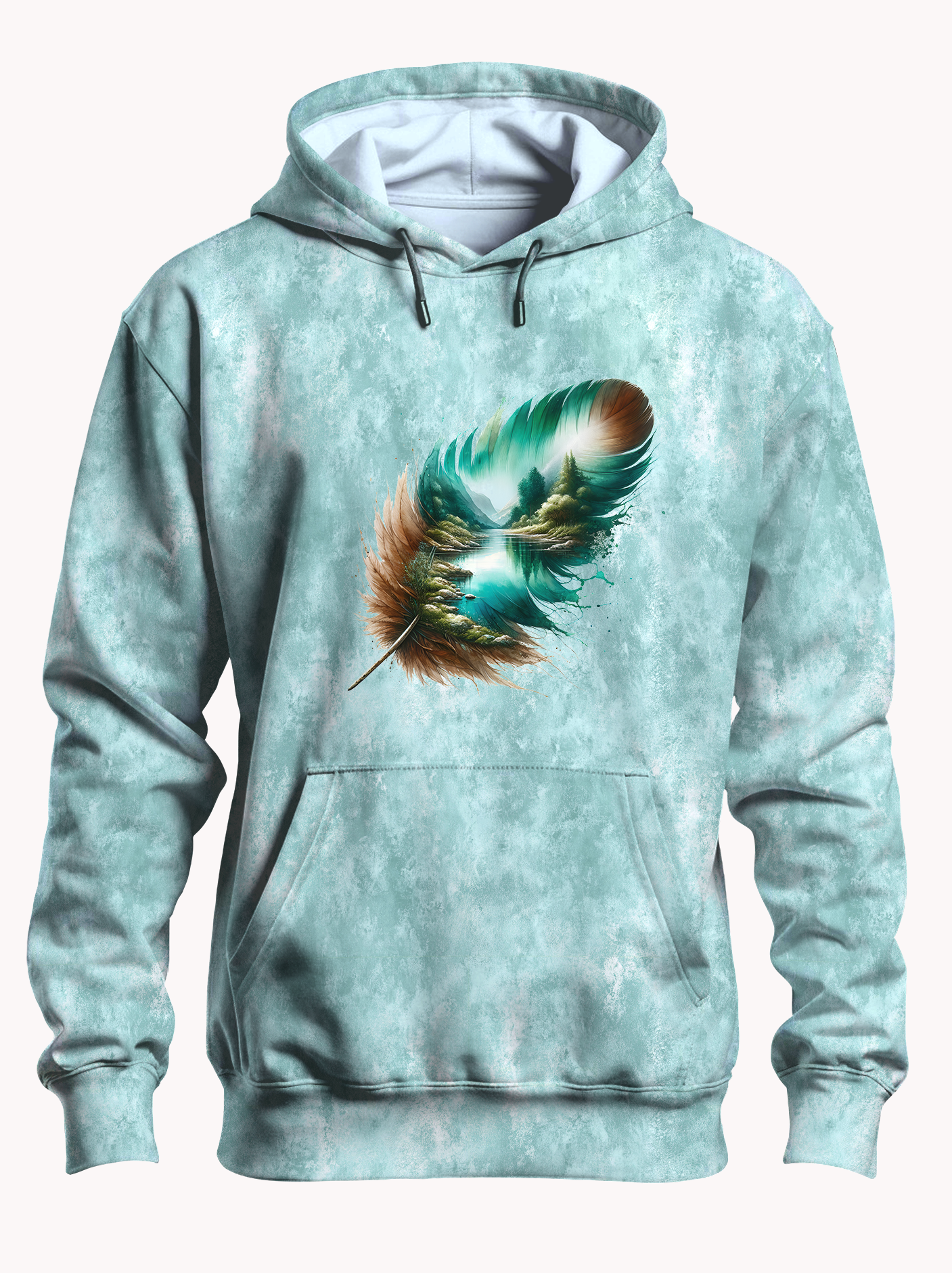 Vorbestellung Bio Jersey "Pastell Grunge Mint " Überbreite