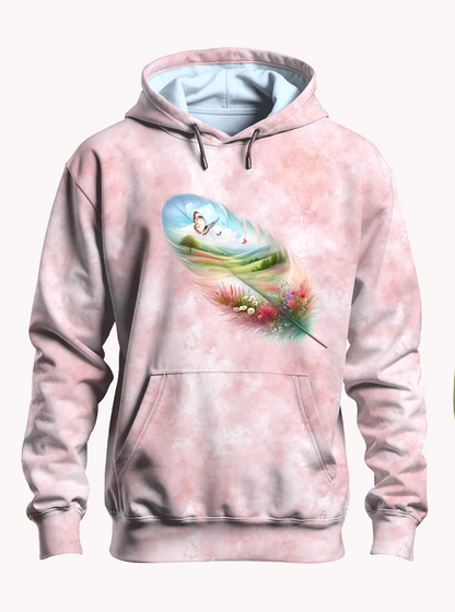 Vorbestellung Bio Jersey "Pastell Grunge Rosa" Überbreite