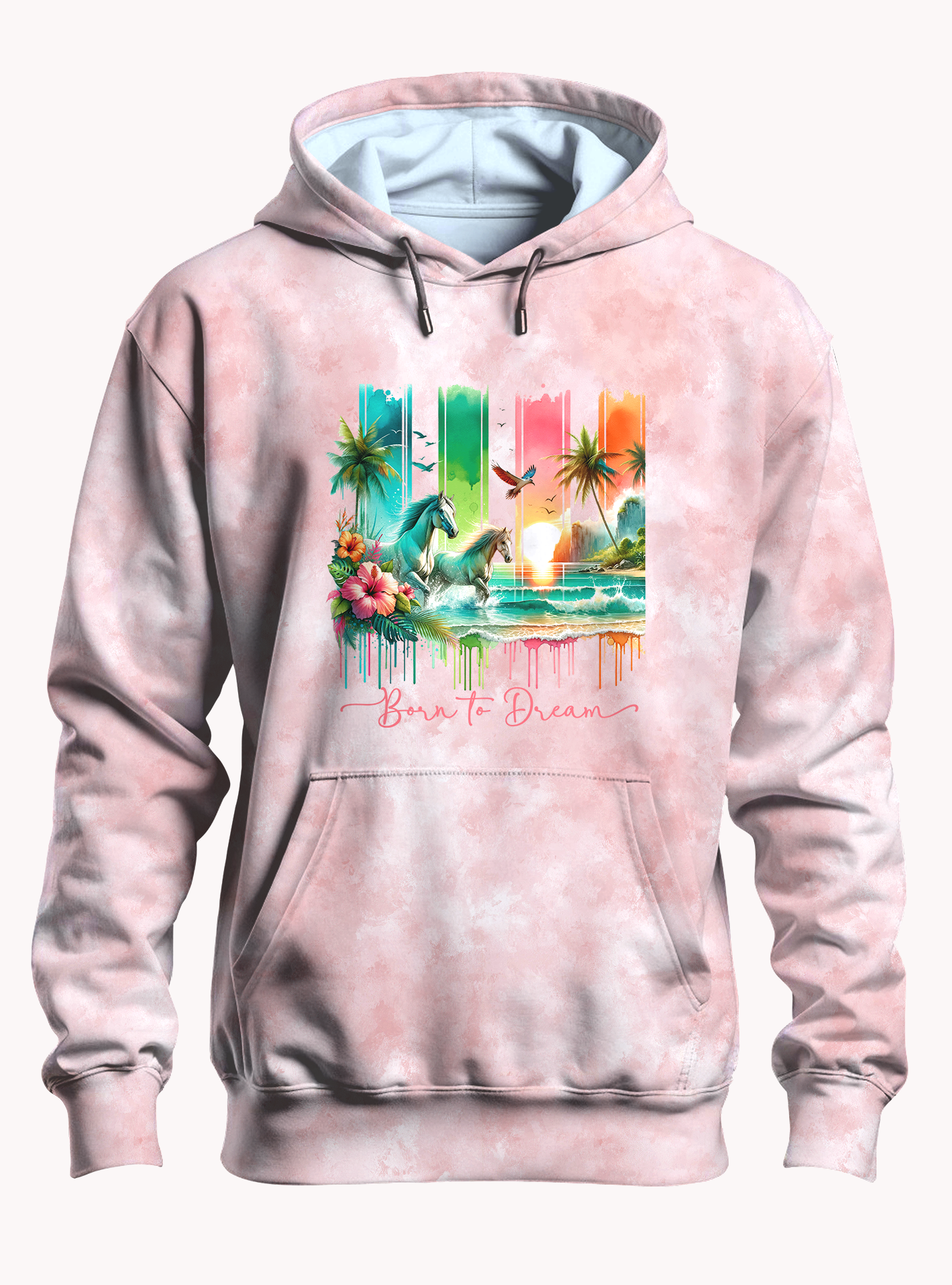 Vorbestellung Bio Jersey "Pastell Grunge Rosa" Überbreite