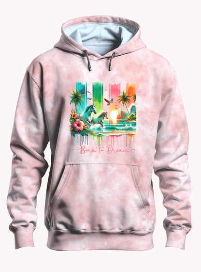 Vorbestellung Bio Jersey "Pastell Grunge Rosa" Überbreite