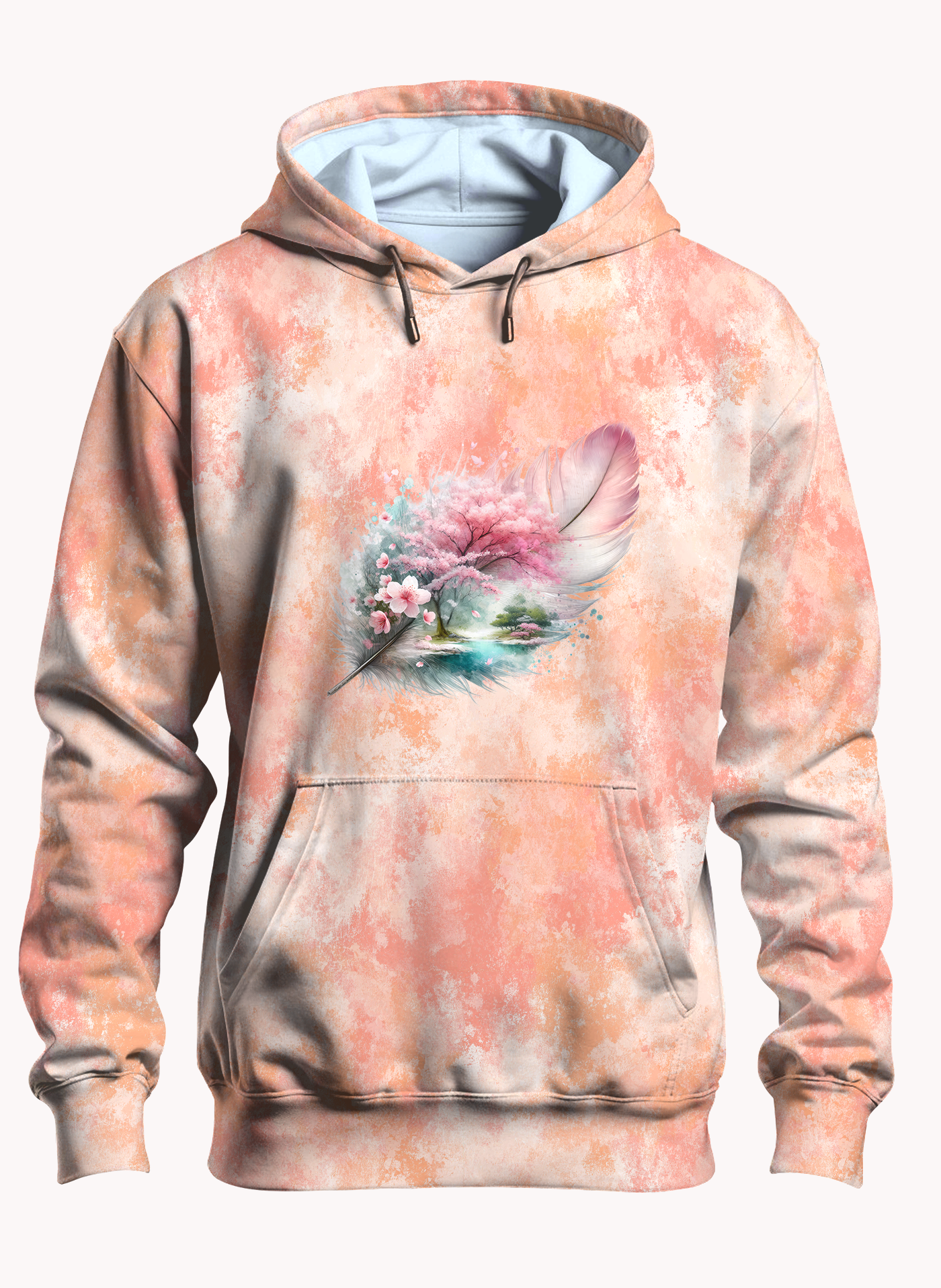 Vorbestellung Bio Jersey "Pastell Grunge Aprikot " Überbreite