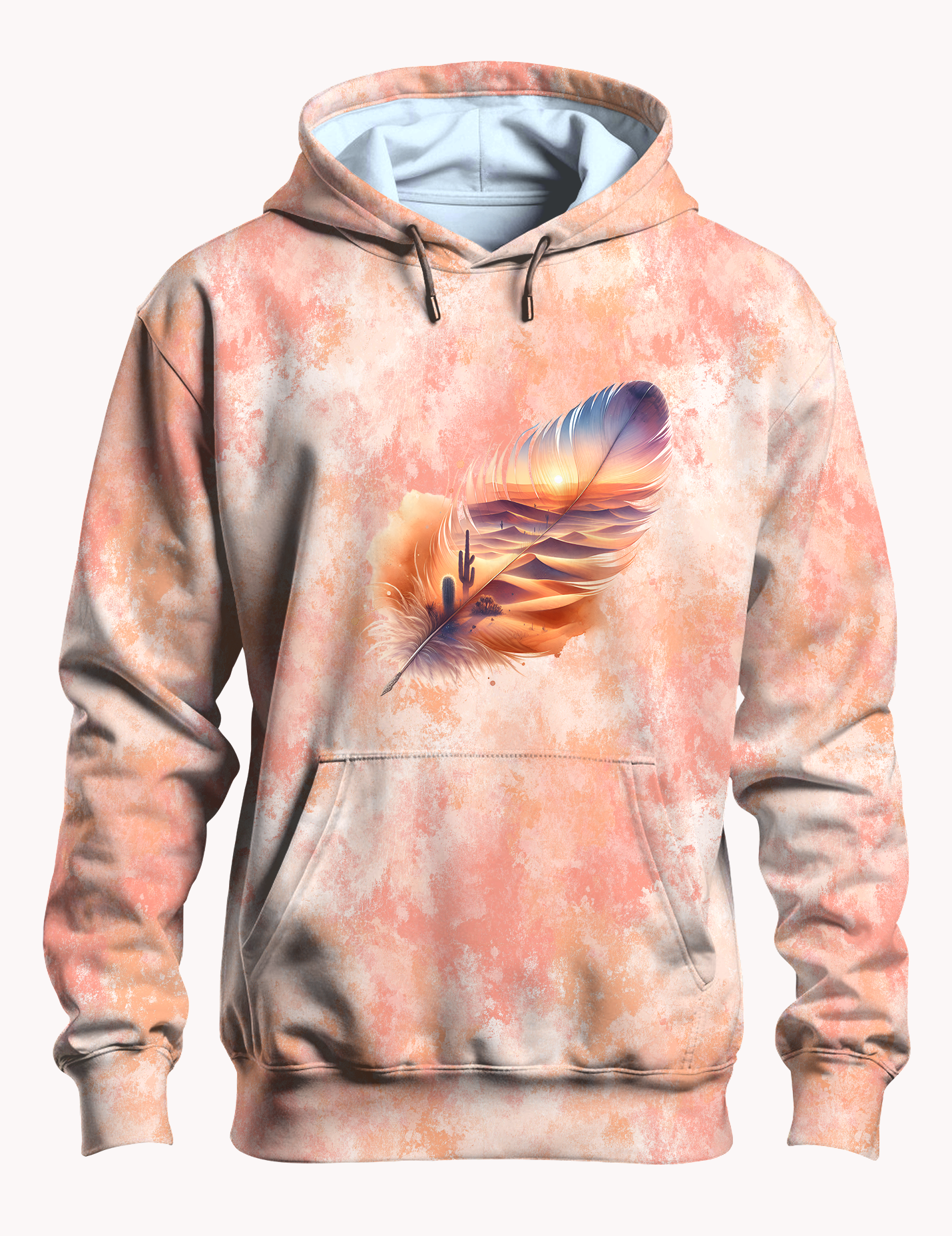 Vorbestellung Bio Jersey "Pastell Grunge Aprikot " Überbreite