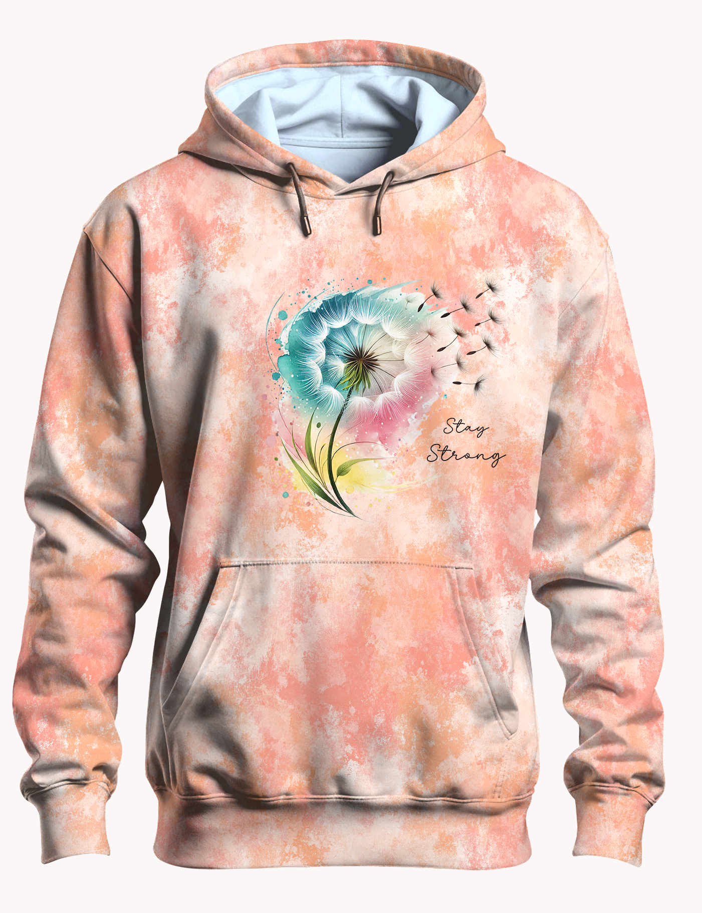 Vorbestellung Bio Jersey "Pastell Grunge Aprikot " Überbreite