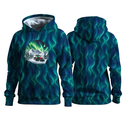 Winterkleidung aus Polarzauber Midnightgreen Stoff