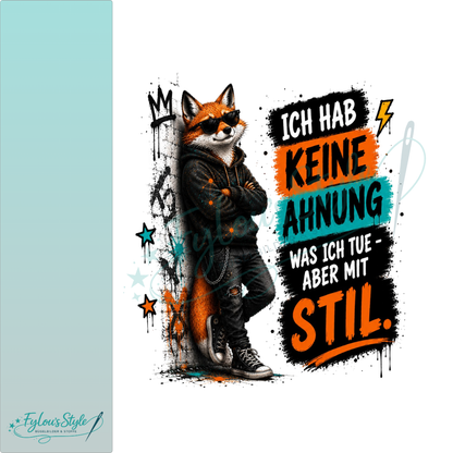 Bügelbild ich hab keine Ahnung was ich tue - aber mit Stil