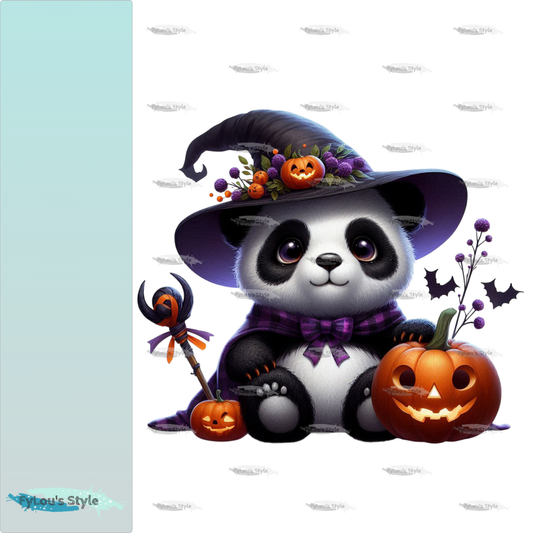 Bügelbild kleiner Halloween Panda #1