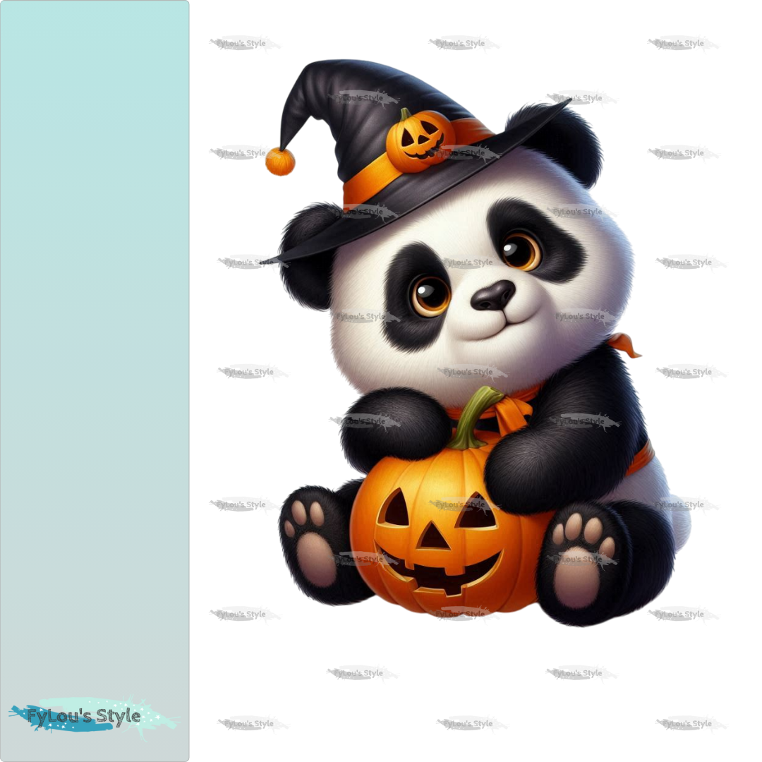 Bügelbild kleiner Halloween Panda #3