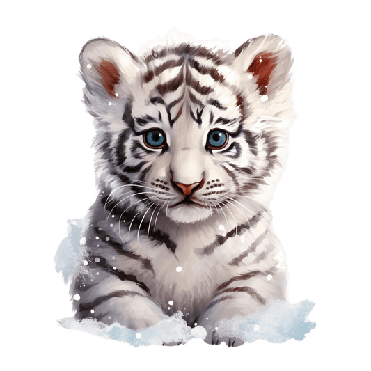 Bügelbild kleiner Tiger Winter