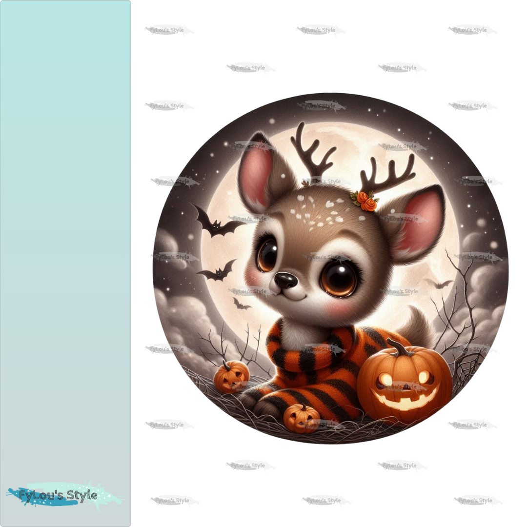 Bügelbild kleines Halloween Reh #1