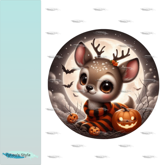Bügelbild kleines Halloween Reh #1