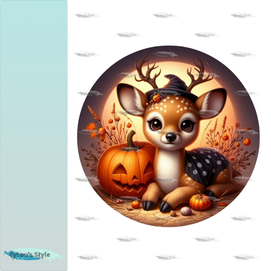 Bügelbild kleines Halloween Reh #2