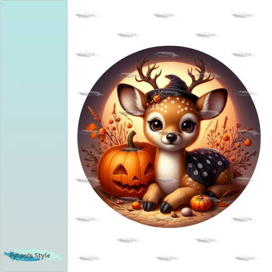 Bügelbild kleines Halloween Reh #2