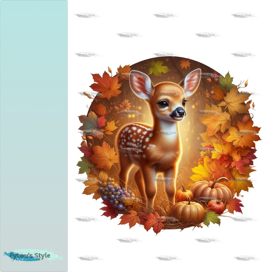 Bügelbild kleines Reh im Herbst #1