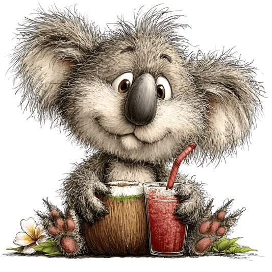Bügelbild Lustiger Sommer Koala