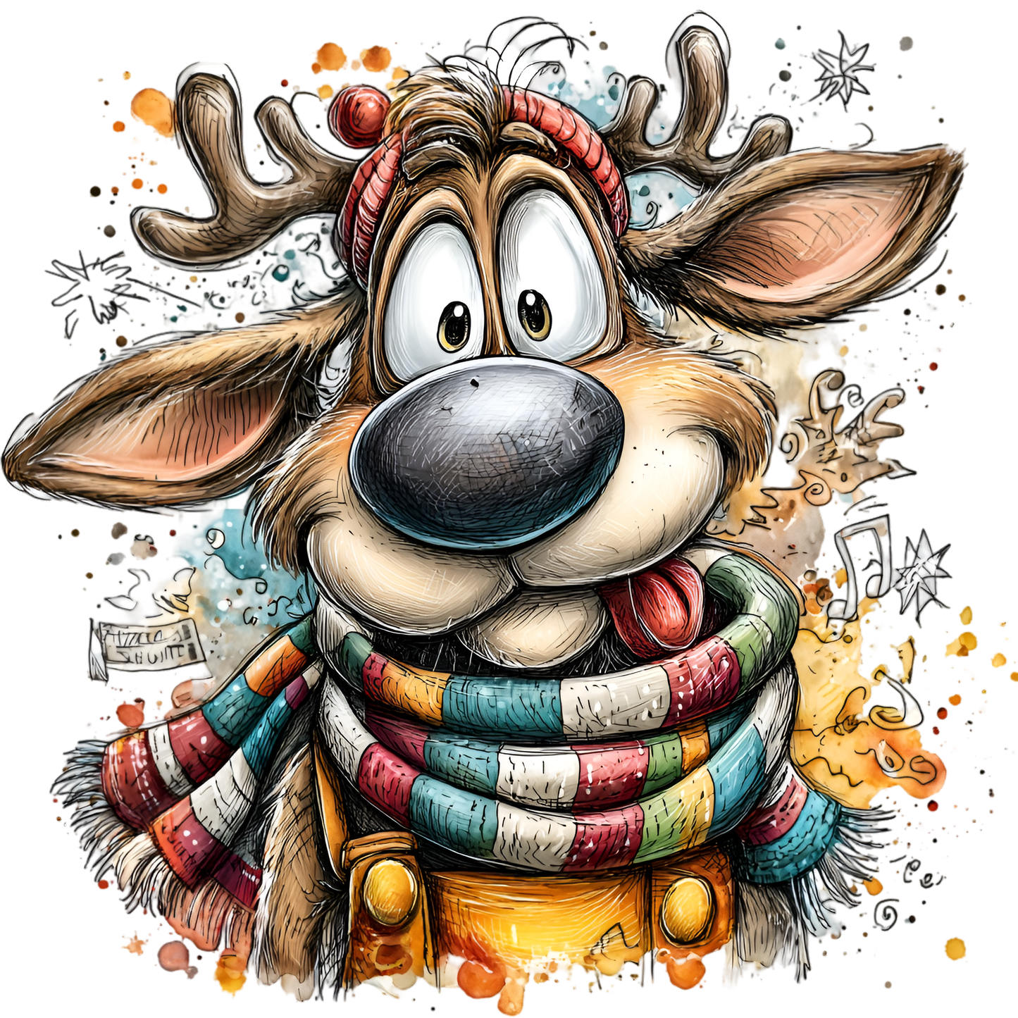 Bügelbild Lustiges Rentier #2