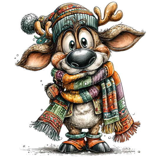 Bügelbild Lustiges Rentier #4