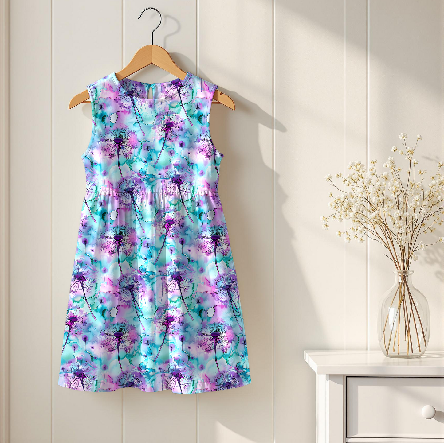 Vorbestellung Bio Jersey "Neon Pusteblumen" Überbreite