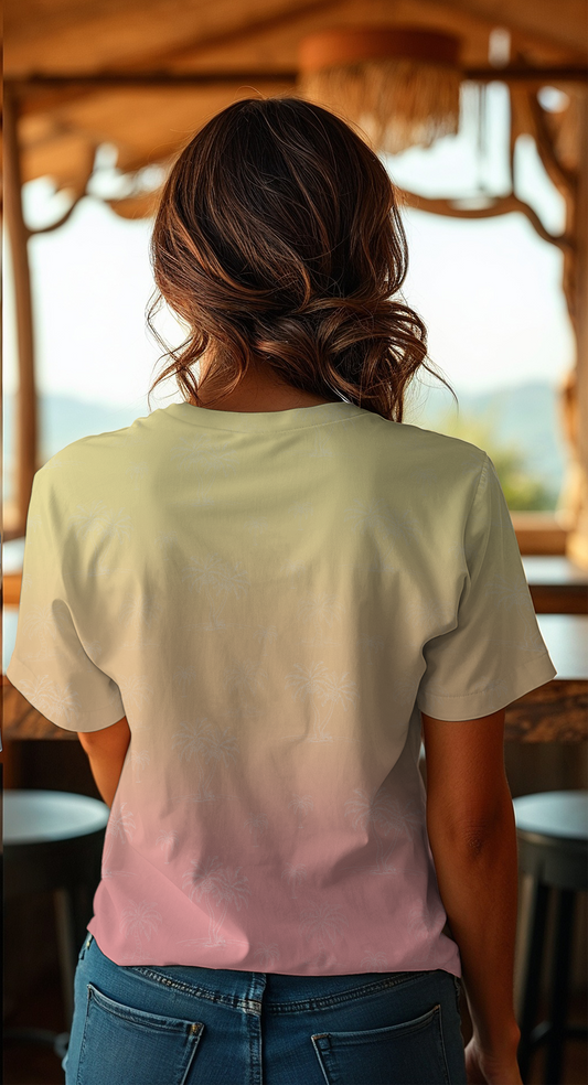 Vorbestellung Panel Palm Sunset Sommerprise Bio Jersey Überbreite