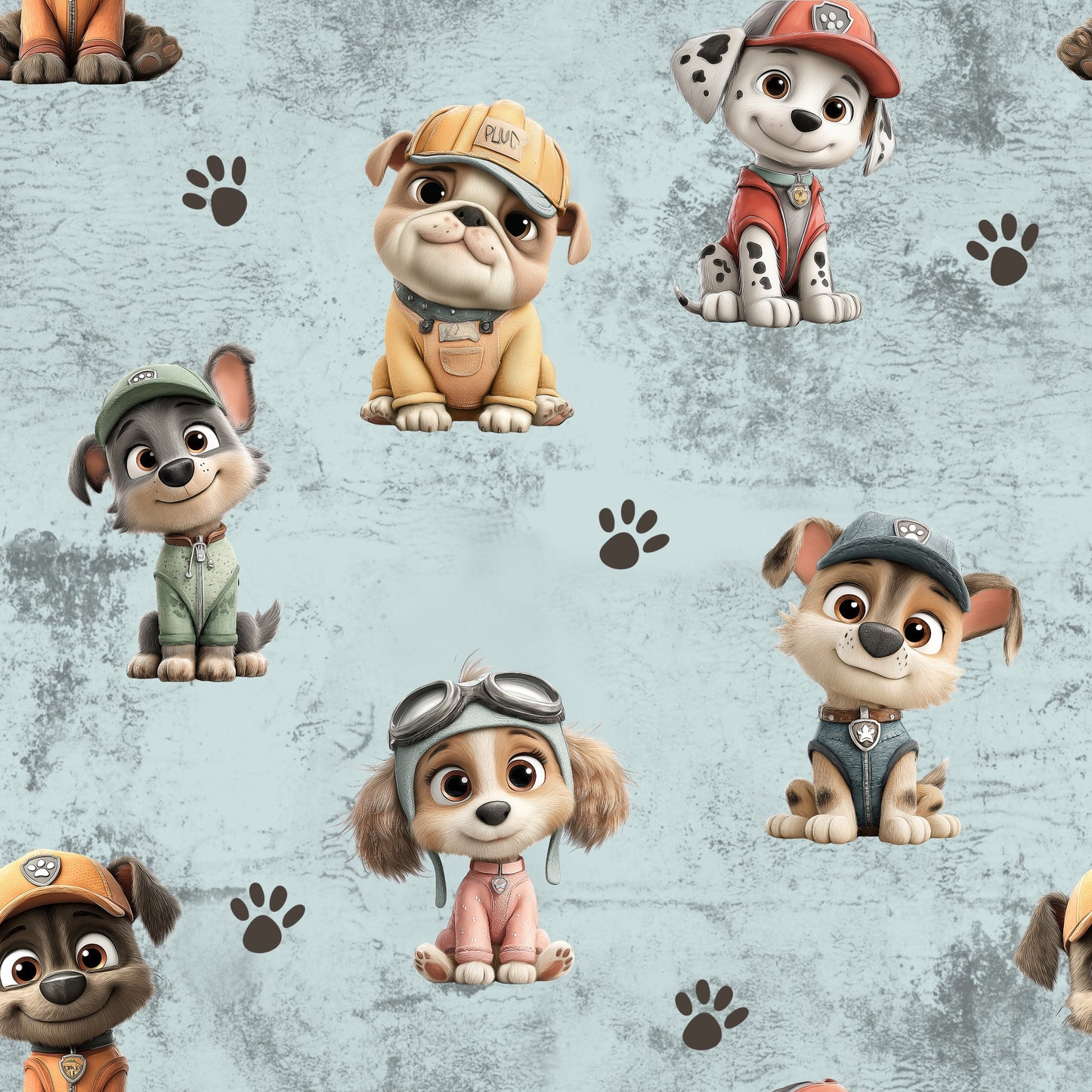 Kinderstoff Retter Hunde