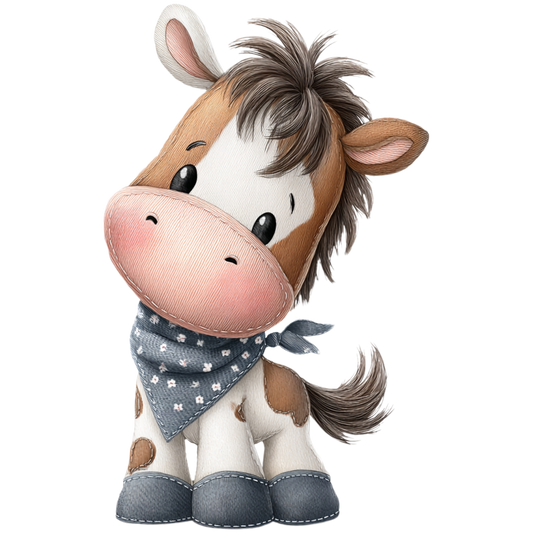 Bügelbild Pferd mit Halstuch