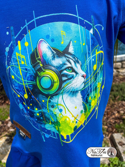 Bügelbild Colorful Musik Katze #3 Fylou's Style